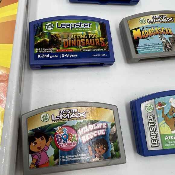 Lot 6 Leapfrog Game Cartridges Leapster penguins of Madagascar Dora, Scooby Doo - Picture 4 of 9